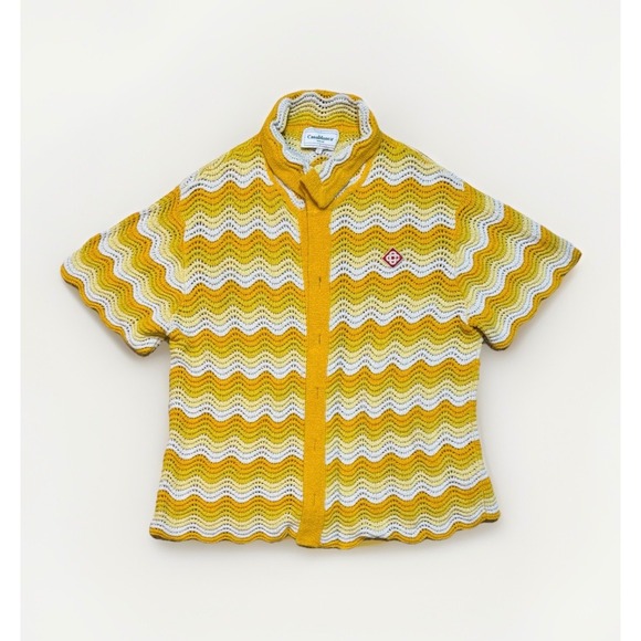 Other - Casablanca Wavy Gradient Crochet Shirt Size L